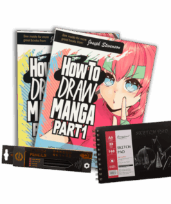 How To Draw Manga, Pencils, and Sketch Pad Bundle